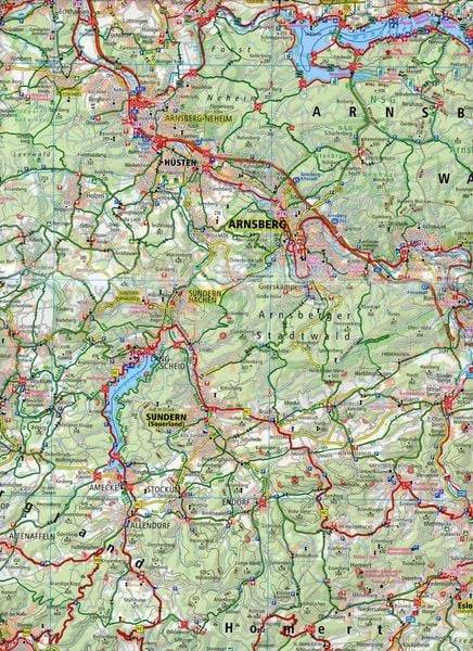 Sauerland, Arnsberg - Attendorn - Brilon - Winterberg 1:100 000