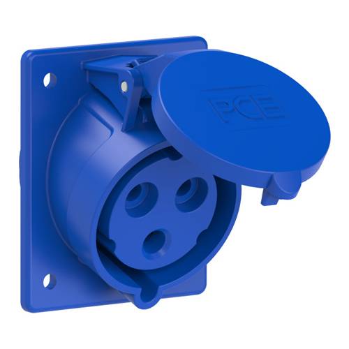 PC ELECTRIC 423-6 - CEE-Anbausteckdose (schräg | 200-250V / 32A | IP44 / IP54 | 80 x 97 mm)