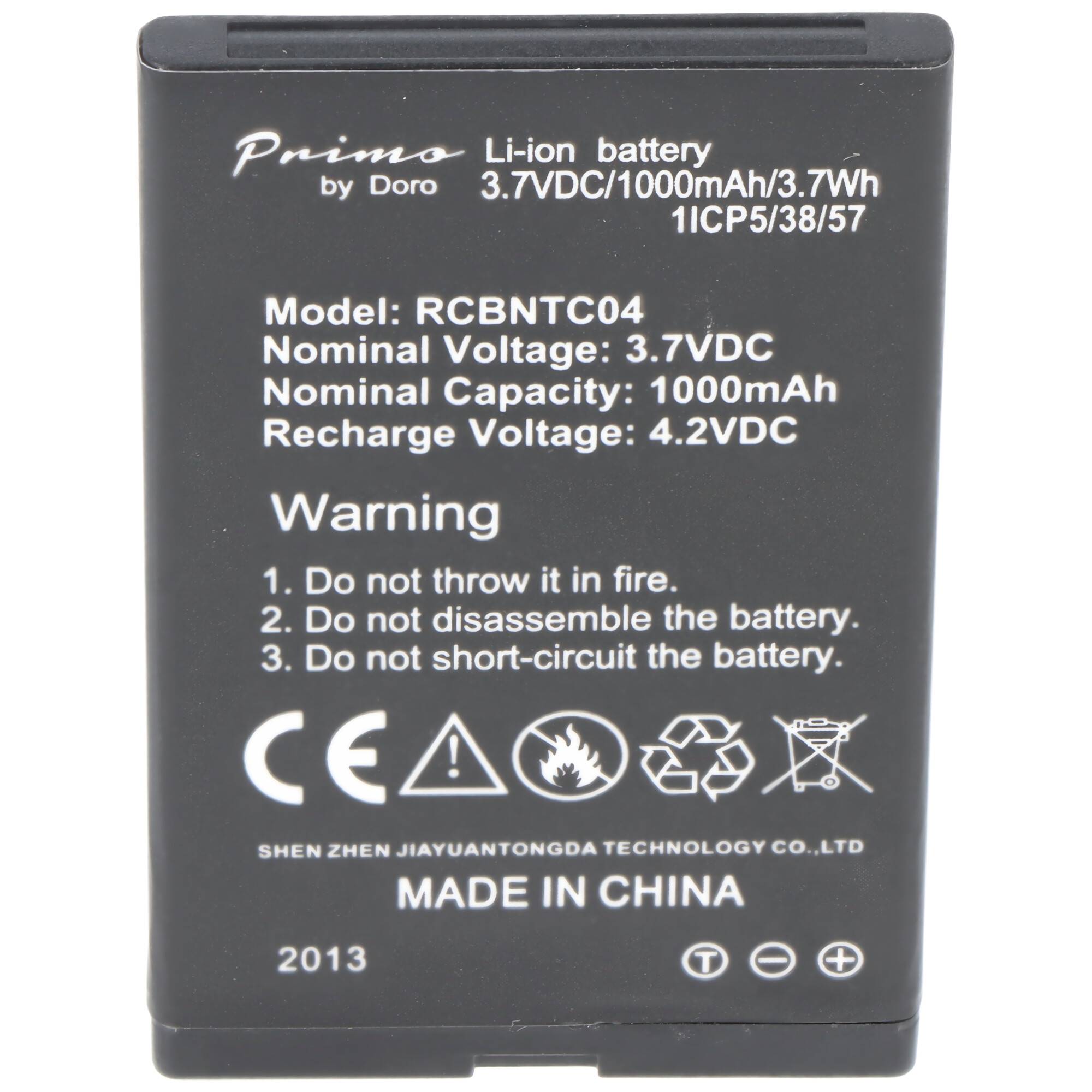 Original Primo by Doro 366 Akku, Doro Primo 366, RCBNTC04, 3,7 Volt 1000mAh
