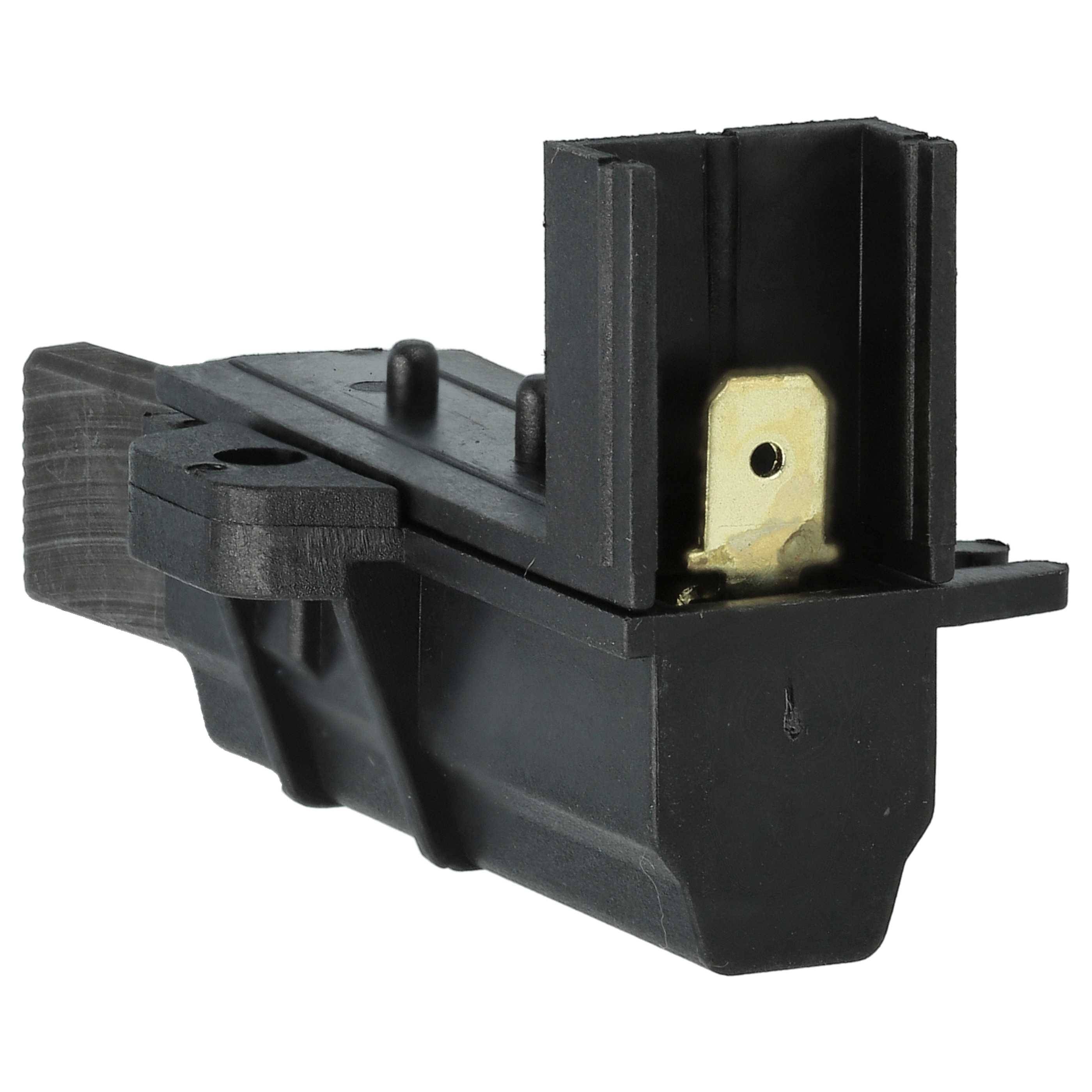 vhbw 2x Kohlebürste mit Sockel kompatibel mit Indesit IWUB4105 F062916, IWUC4085 F062917, IWUC4105 F062918 Waschmaschine, Schwarz