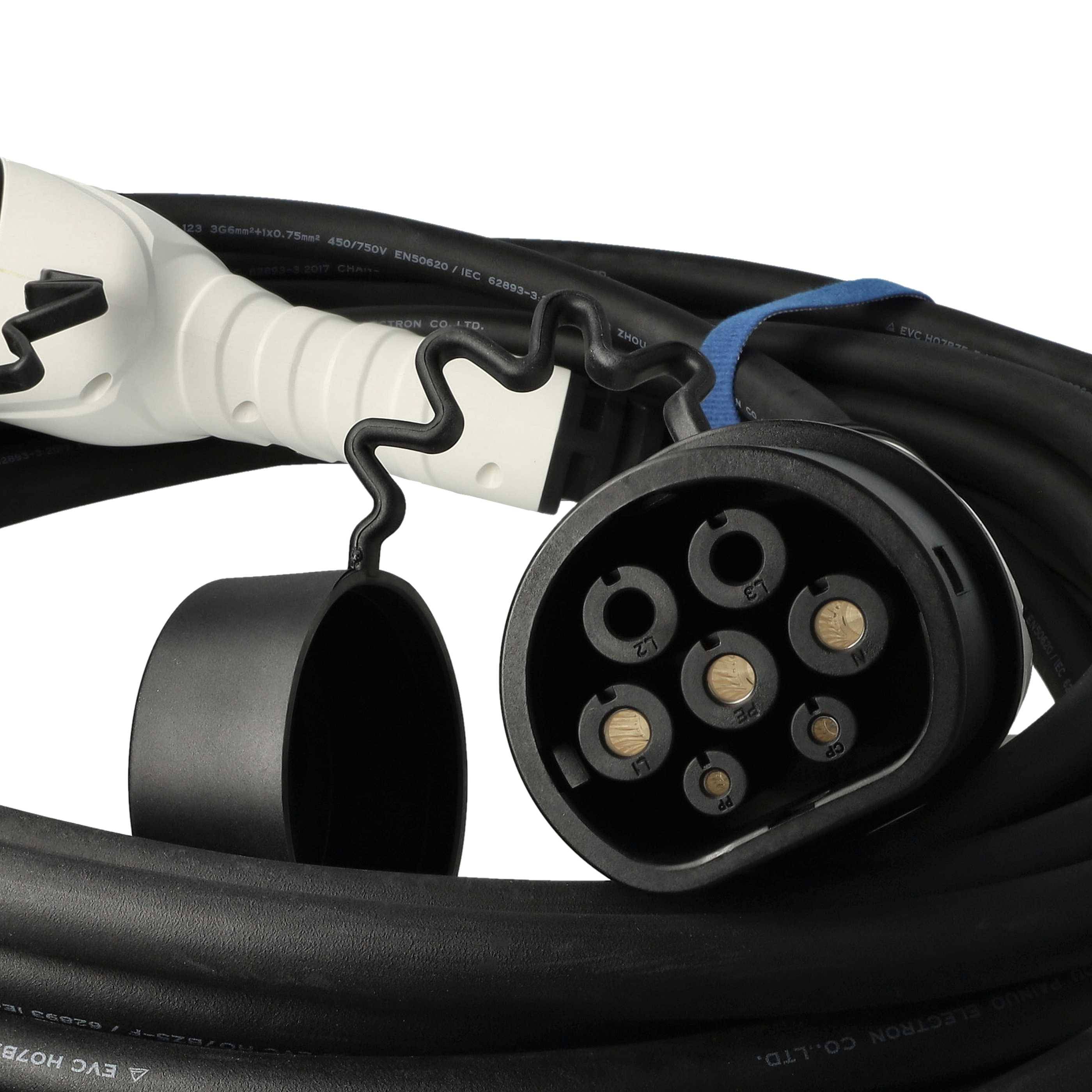 vhbw Ladekabel Typ 2 zu Typ 2 kompatibel mit Mercedes E-Klasse PHEV, CLA, EQA Elektroauto, 1-phasig, 32 A, 7 kW, 10 m