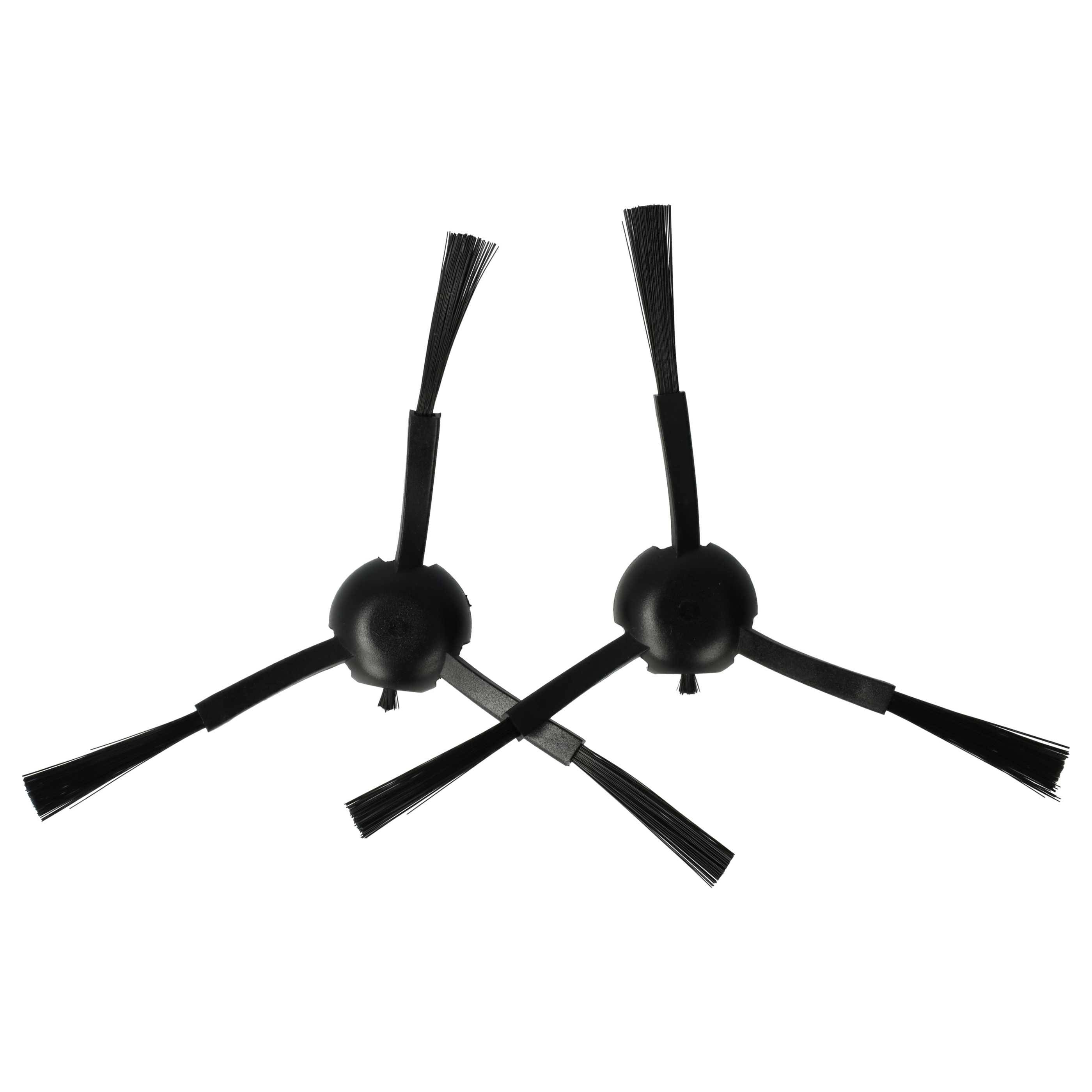 vhbw 2x Seitenbürste kompatibel mit Dreame L10s Pro Ultra, L20 Ultra, S10, S10 Plus Saugroboter - Reinigungsbürsten Set, schwarz