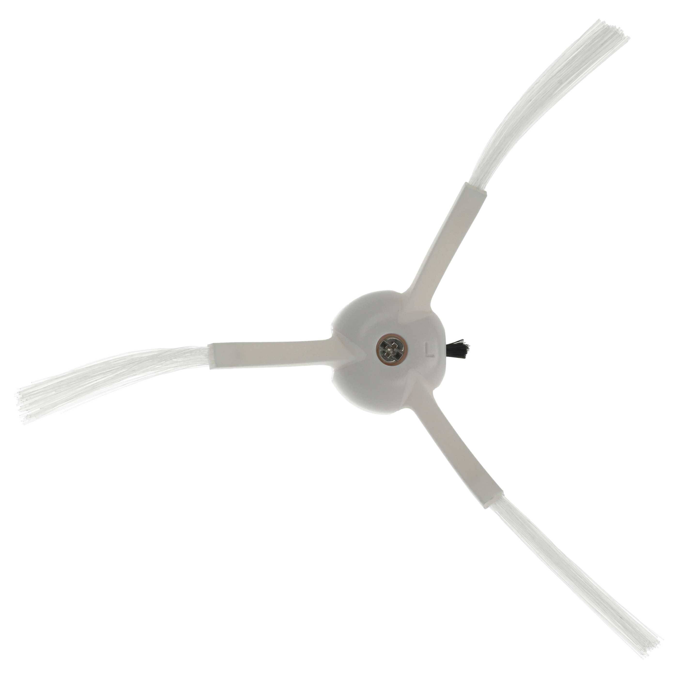 vhbw 2x Seitenbürste kompatibel mit Proscenic M8 Pro Saugroboter - Reinigungsbürsten Set, weiß