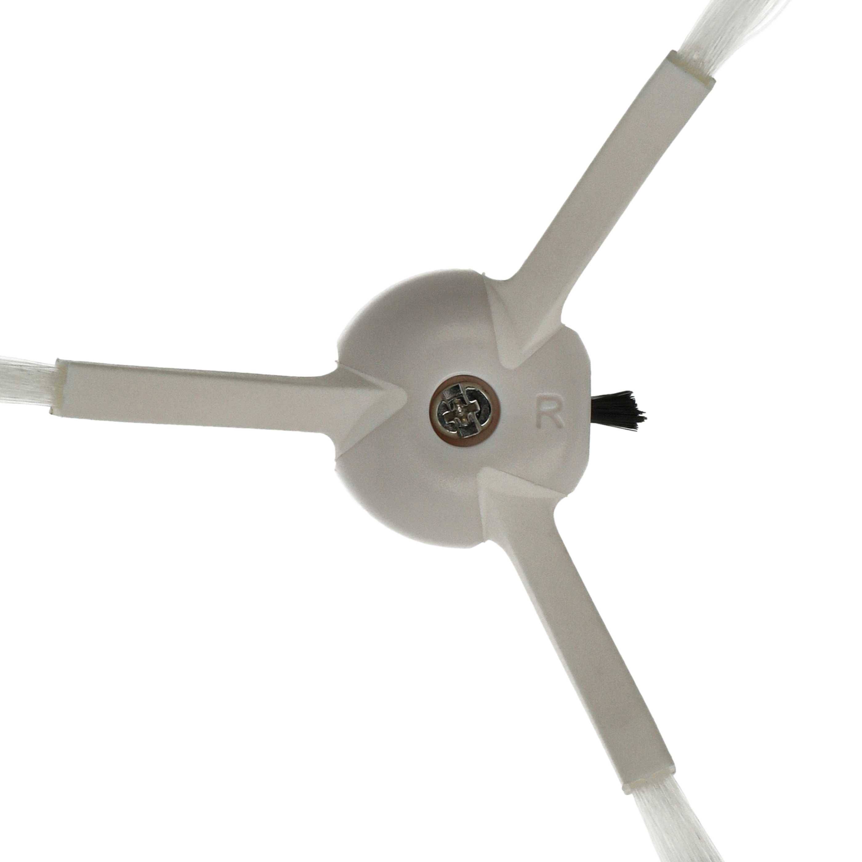 vhbw 2x Seitenbürste kompatibel mit Proscenic M7 Pro, M7 Saugroboter - Reinigungsbürsten Set, links/rechts, weiß