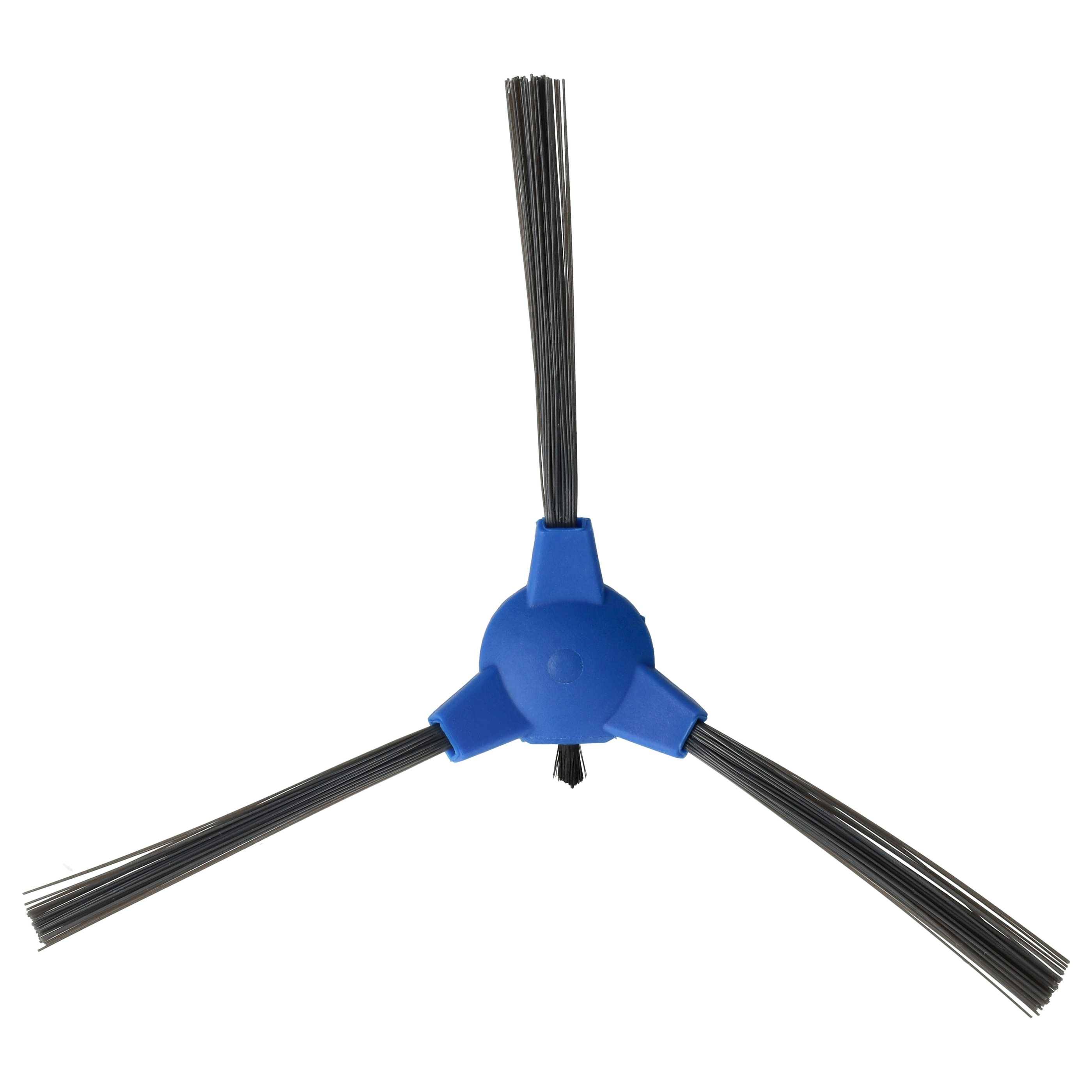 vhbw 2x Seitenbürste kompatibel mit Proscenic Proscenic 850t, 850 Saugroboter - Reinigungsbürsten Set, schwarz / blau