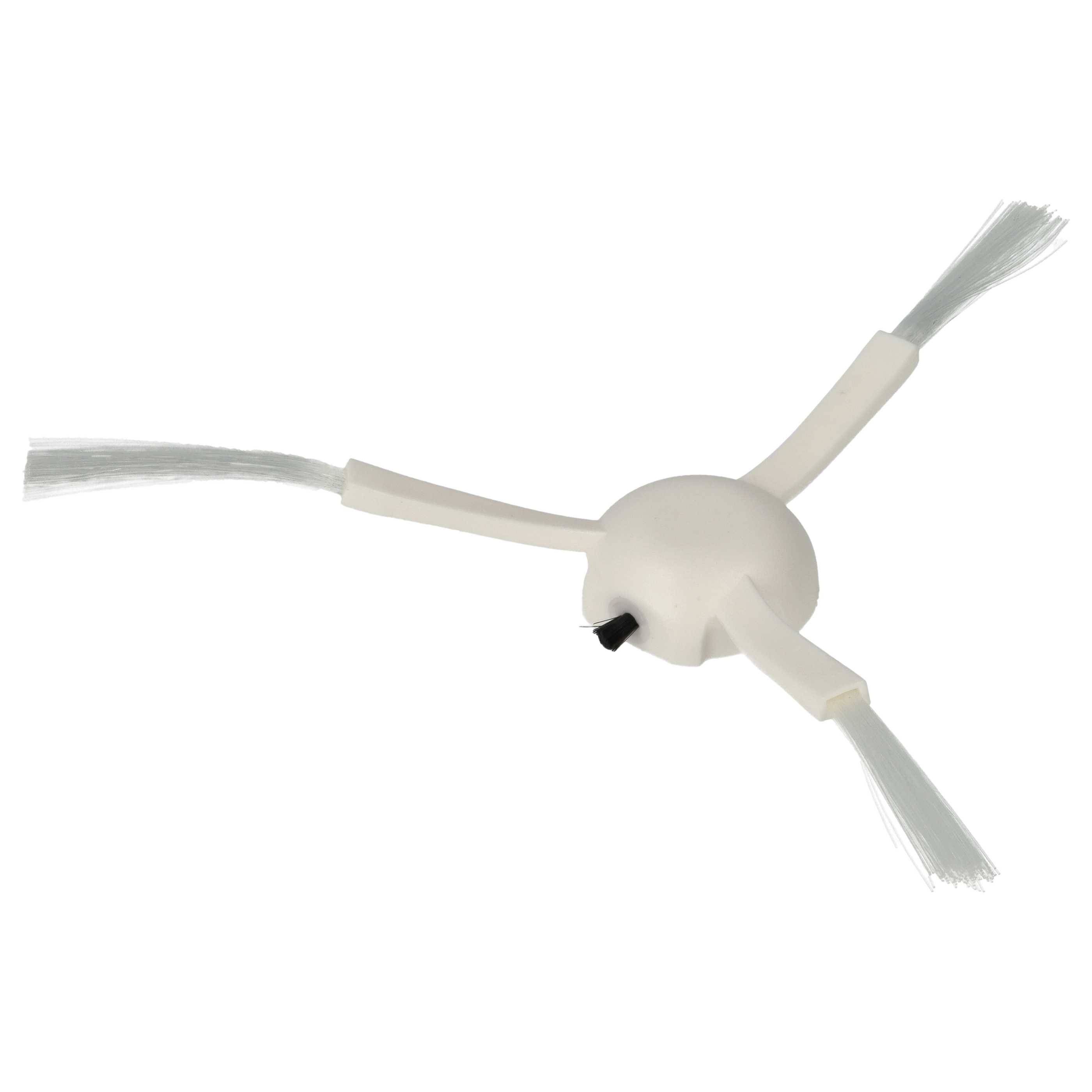 vhbw 2x Seitenbürste kompatibel mit Xiaomi Mi Robot 2 Mijia 2C, 2 Pro+ Mijia 1T, 2 Ultra, Mijia 1C Saugroboter - Reinigungsbürsten Set, weiß