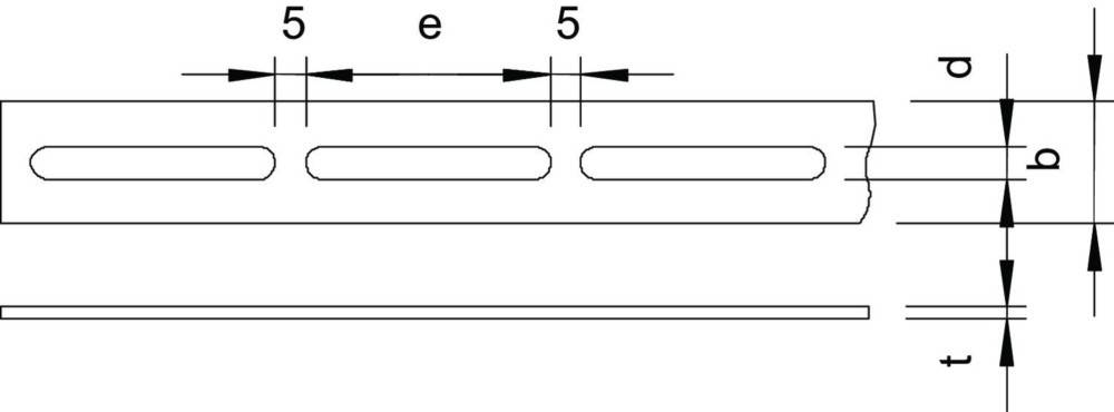 30 Mtr. OBO Bettermann Schlitzband OSS 40x4 3M FT