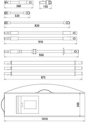DEHN Arbeitsstangenset ASSN 36 STK ZK