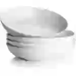 DOWAN 21cm/887ml/4er-Set Pastateller,große Keramik Salat Schalen, flache Nudelschalen,große Suppenschalen,Mikrowelle und spülmaschinenfest,Weiß DOWAN 21cm/887ml/4er-Set Pastateller,große Keramik Salat Schalen, flache Nudelschalen,große Suppenschalen,Mikrowelle und spülmaschinenfest,Weiß