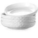 DOWAN 1.6L/25×25×5cm/4er-Set Pastateller,größe Salatschüsseln,Teller Schüssel,Keramiksuppenschalen für die Küche, Weiß DOWAN 1.6L/25×25×5cm/4er-Set Pastateller,größe Salatschüsseln,Teller Schüssel,Keramiksuppenschalen für die Küche, Weiß