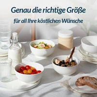 DOWAN 15×15×7 cm/650ml/4er Set Keramiksuppenschalen & Müslischalen für Suppe/Salat/Müsli, Mikrowelle und Geschirrspüler vorhanden,Weiß DOWAN 15×15×7 cm/650ml/4er Set Keramiksuppenschalen & Müslischalen für Suppe/Salat/Müsli, Mikrowelle und Geschirrspüler vorhanden,Weiß