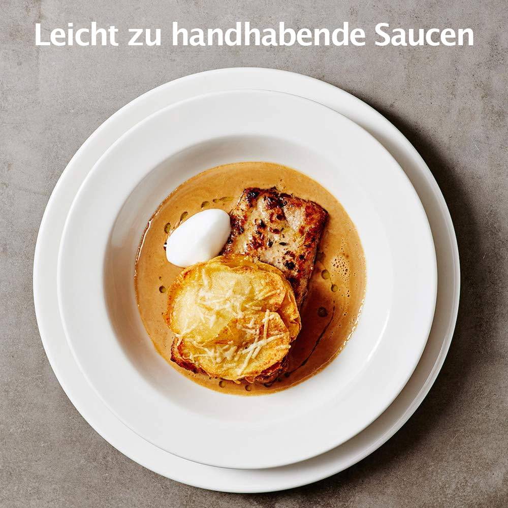 Y YHY 591ml/24×24×4cm/4er-Set Keramik Suppenschüsseln, Nudelschüsseln,Salatschüsseln und teller,Porzellanschüsseln mit breitem Rand,Weiß