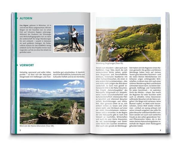 KOMPASS Wanderführer Steigerwald mit Haßbergen und Frankenhöhe, 55 Touren mit Extra-Tourenkarte