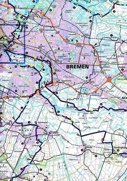 KOMPASS Fahrradkarte 3315 Bremen, Verden, Walsrode 1:70.000