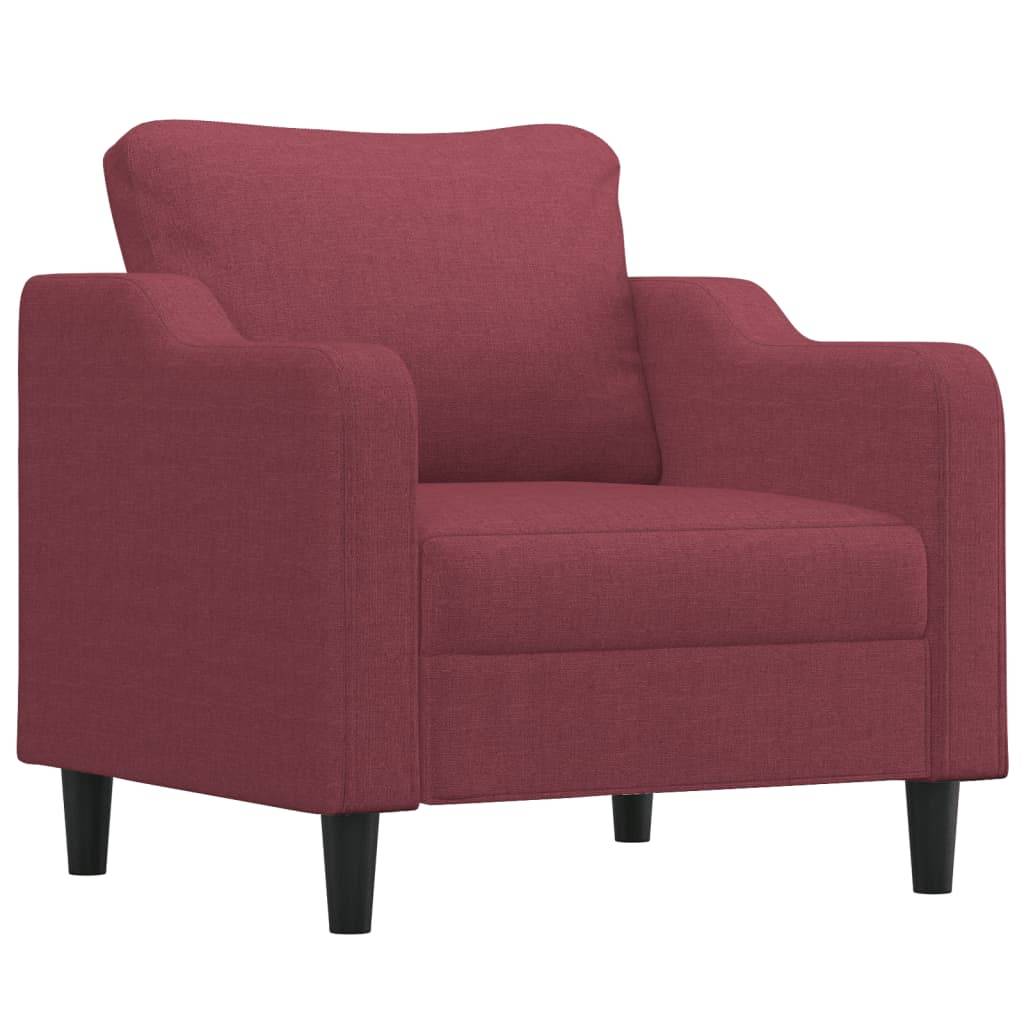 vidaXL Sessel Weinrot 60 cm Stoff