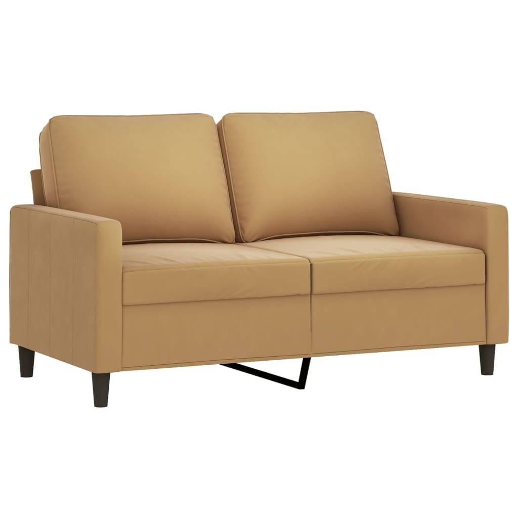 vidaXL 3-tlg. Sofagarnitur mit Kissen Braun Samt