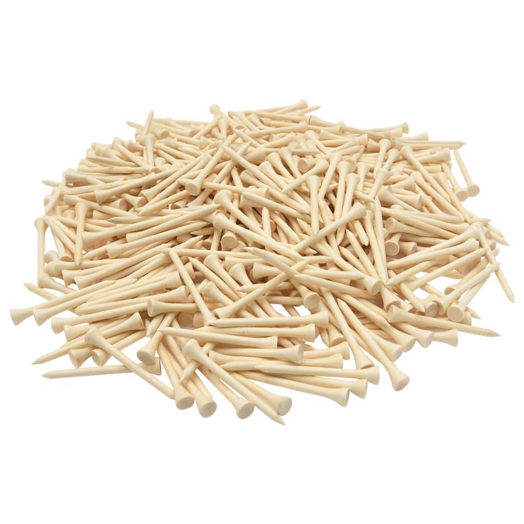 vidaXL Golf-Tees 1000 Stk. 83 mm Bambus