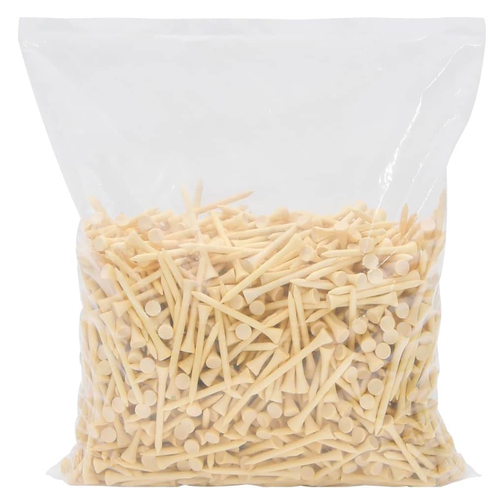 vidaXL Golf-Tees 1000 Stk. 83 mm Bambus