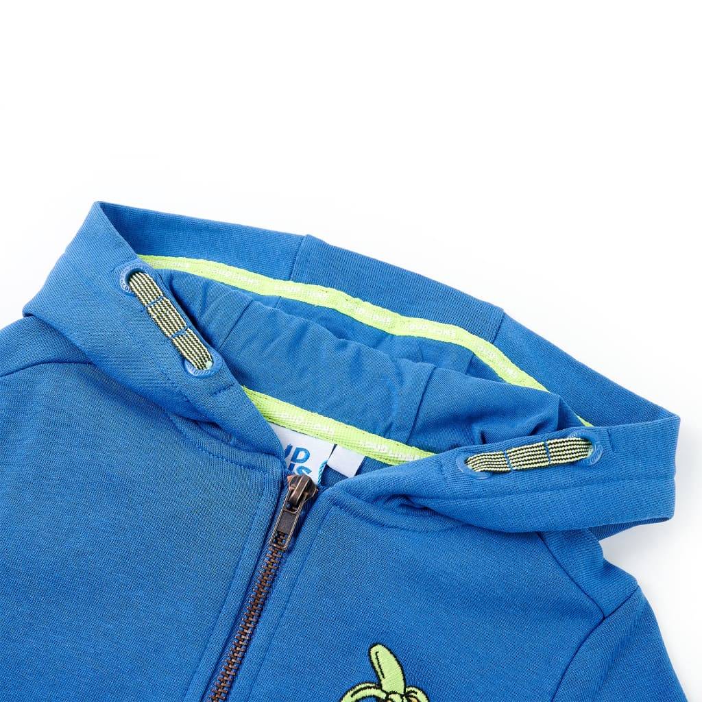 Kinder-Kapuzenpullover mit Reißverschluss Blau 104