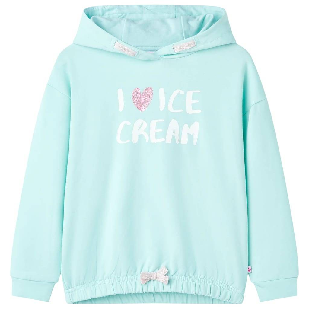 Kinder-Kapuzenpullover Hellblau 104