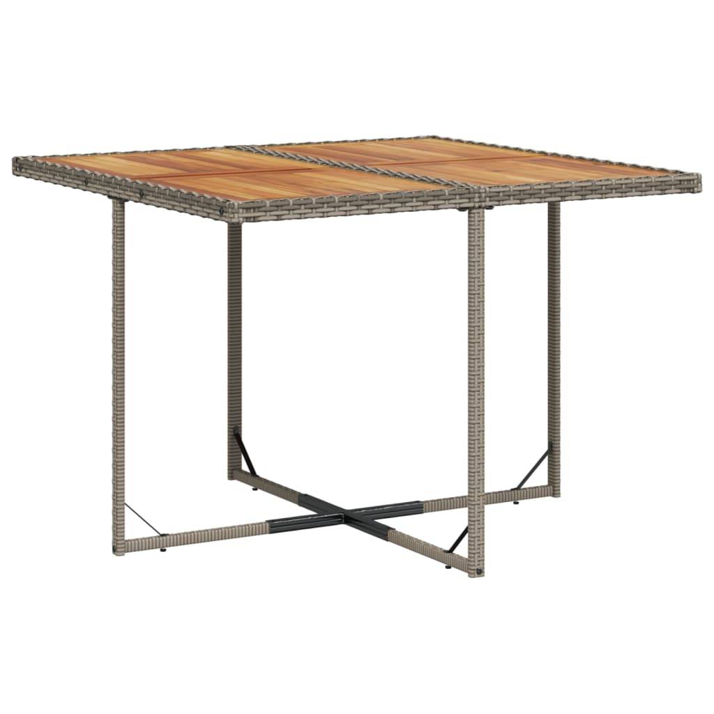 vidaXL 11-tlg. Garten-Essgruppe mit Kissen Grau Poly Rattan