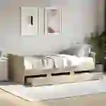 vidaXL Tagesbett mit Schubladen ohne Matratze Sonoma-Eiche 90x200 cm vidaXL Tagesbett mit Schubladen ohne Matratze Sonoma-Eiche 90x200 cm