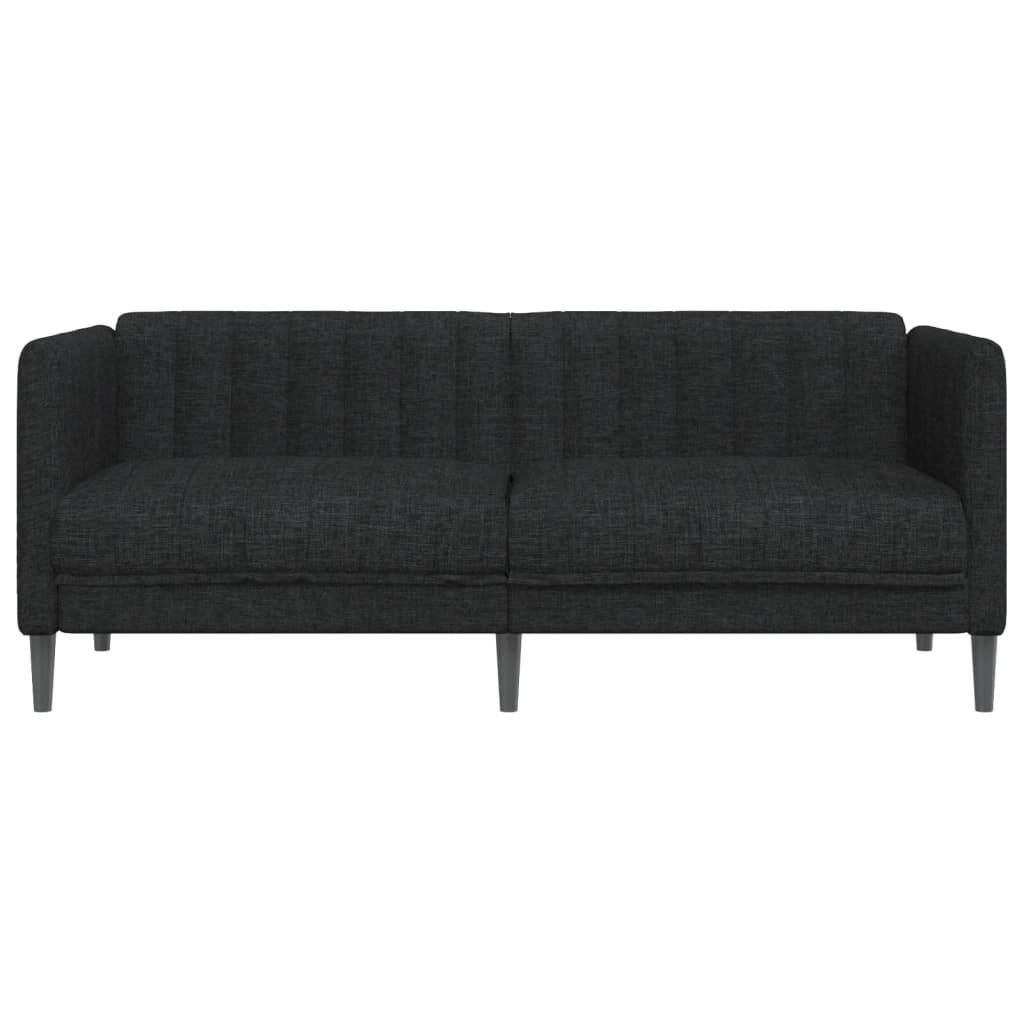 vidaXL Sofa 2-Sitzer Schwarz Stoff