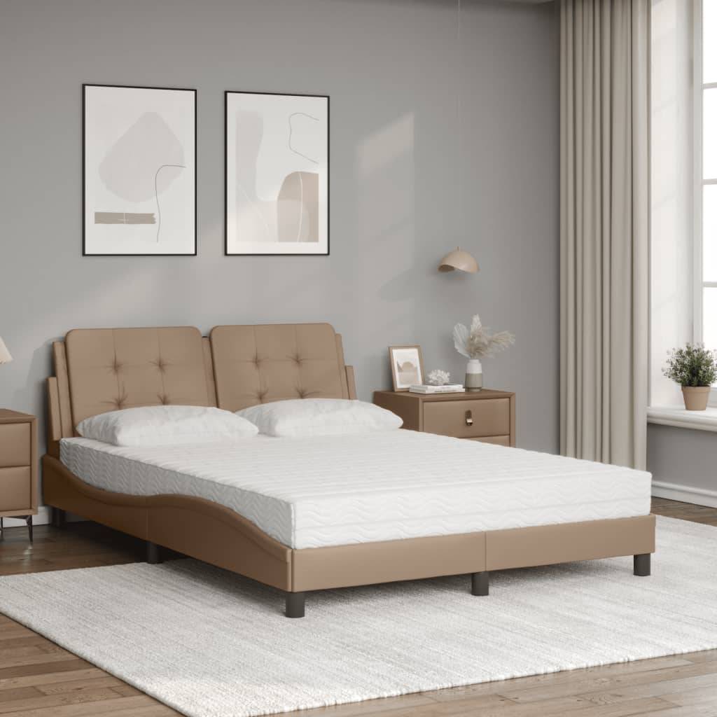 vidaXL Bettgestell ohne Matratze "Zadar" Cappuccino-Braun 120x200 cm Kunstleder