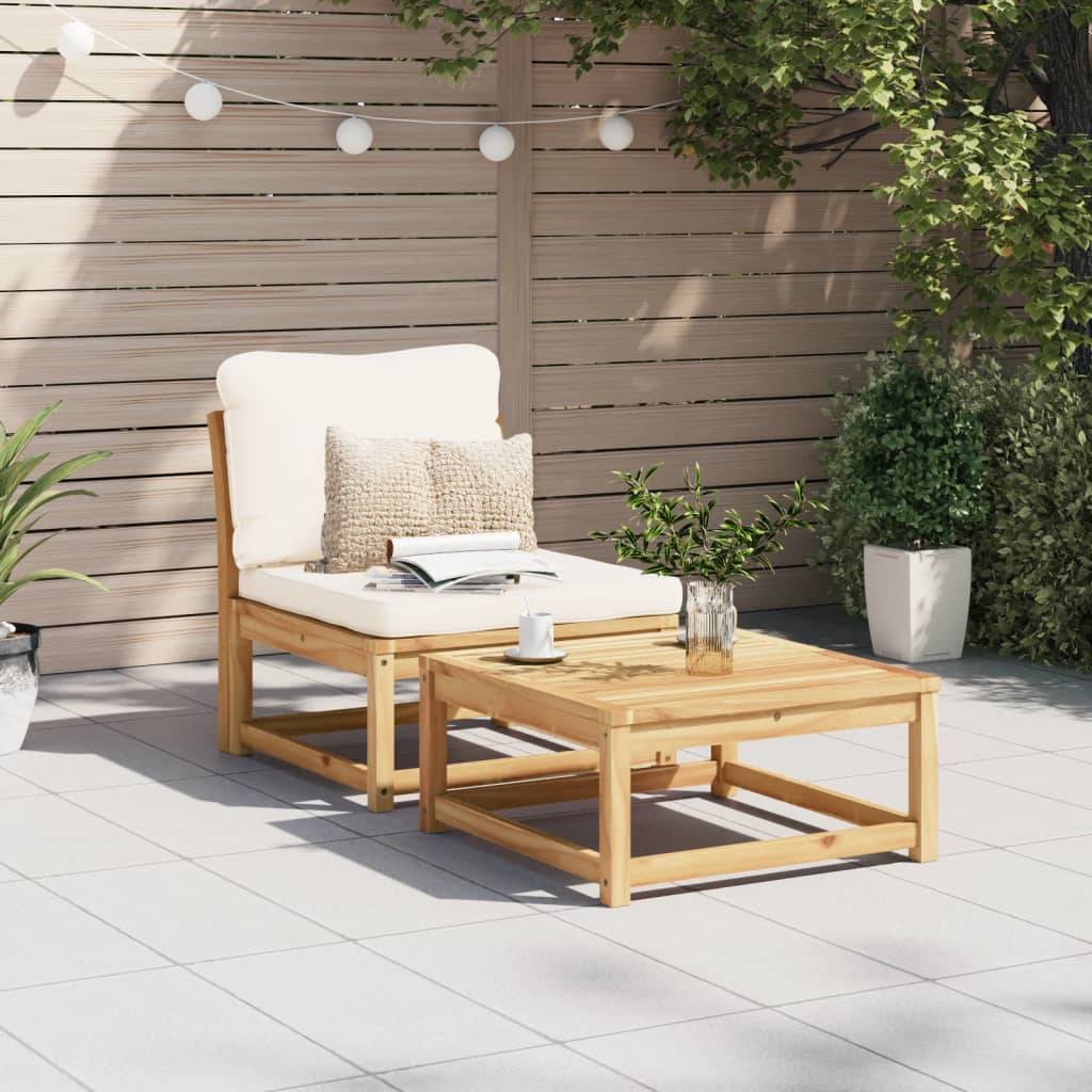 vidaXL Gartensofa mit Kissen Massivholz Akazie