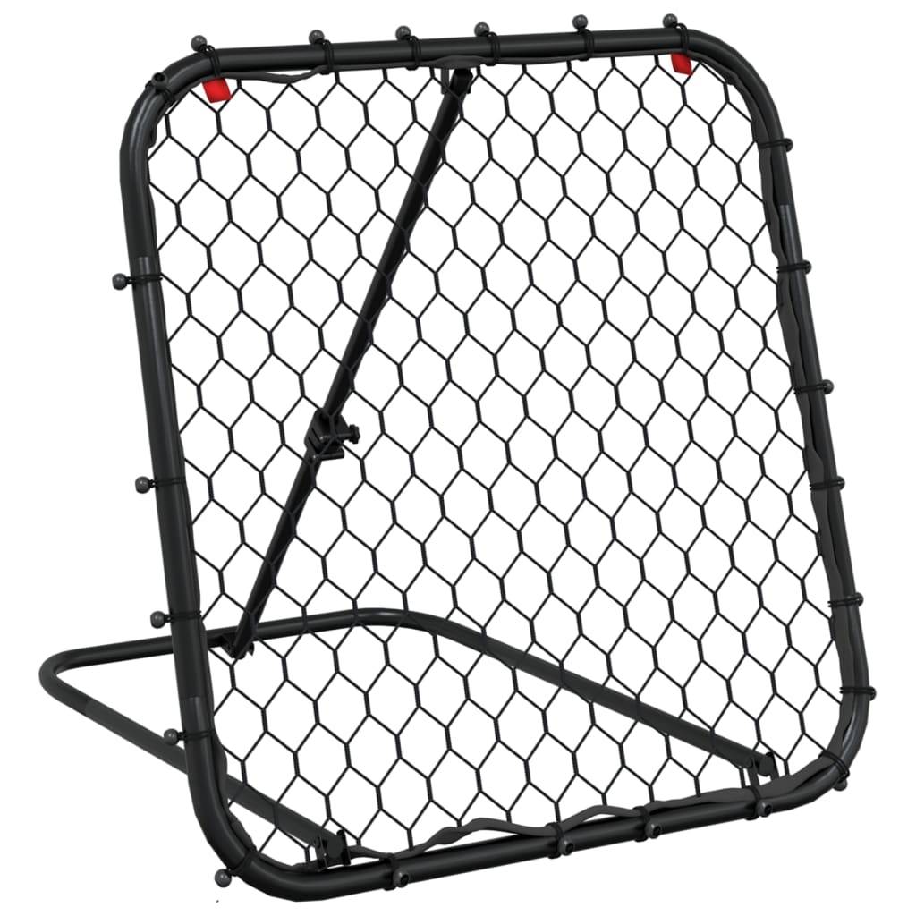 vidaXL Fußball-Rebounder Verstellbar Schwarz 84x73x60-80 cm Stahl