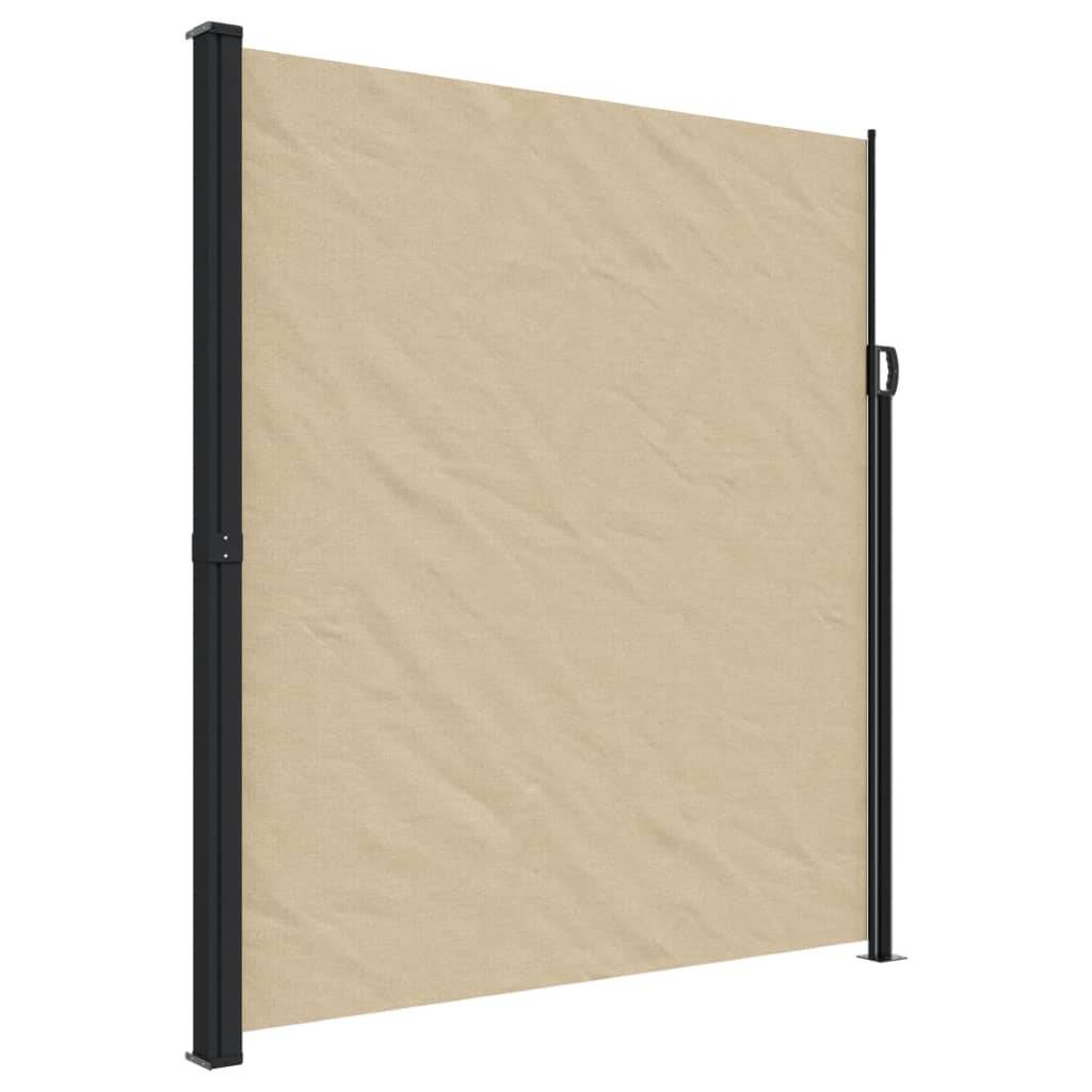vidaXL Seitenmarkise Ausziehbar Beige 220x500 cm
