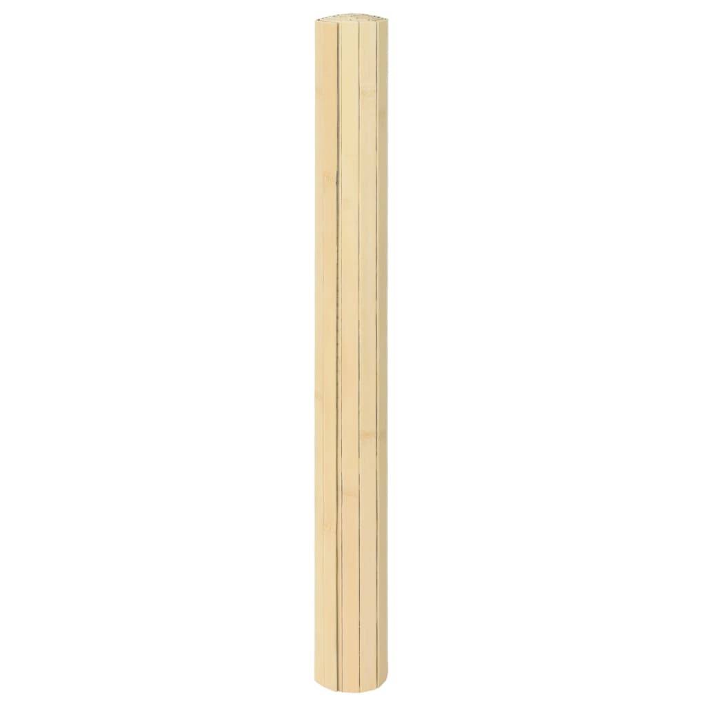 vidaXL Teppich Rechteckig Hell Natur 70x500 cm Bambus