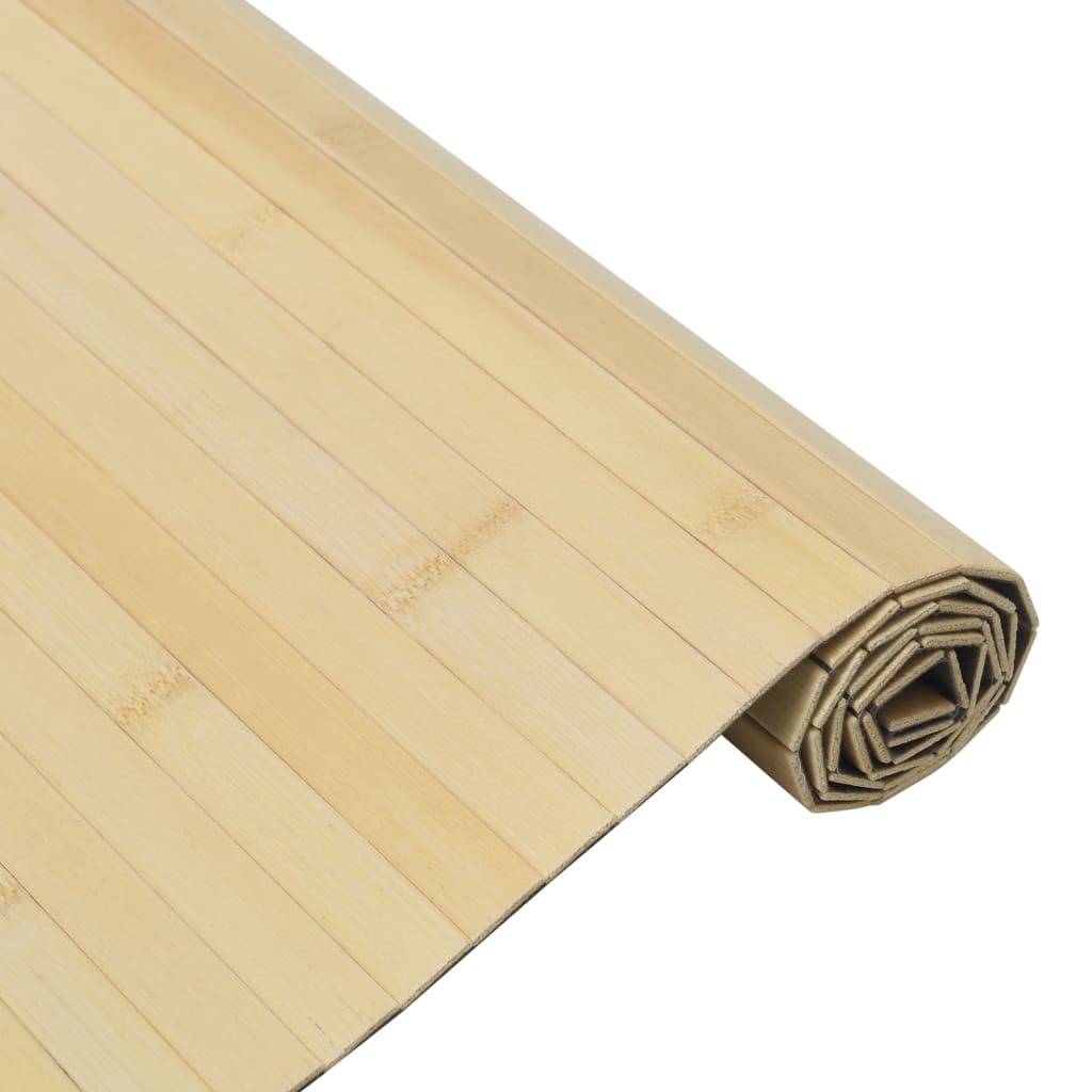 vidaXL Teppich Rechteckig Hell Natur 70x500 cm Bambus