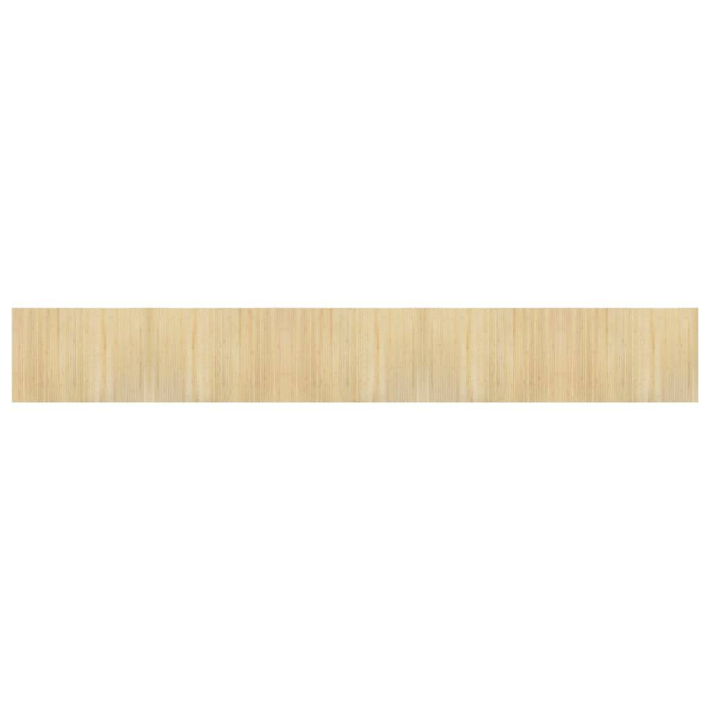 vidaXL Teppich Rechteckig Hell Natur 70x500 cm Bambus