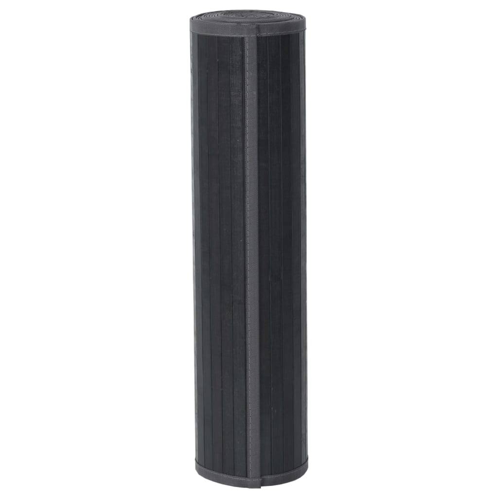 vidaXL Teppich Rechteckig Grau 70x300 cm Bambus