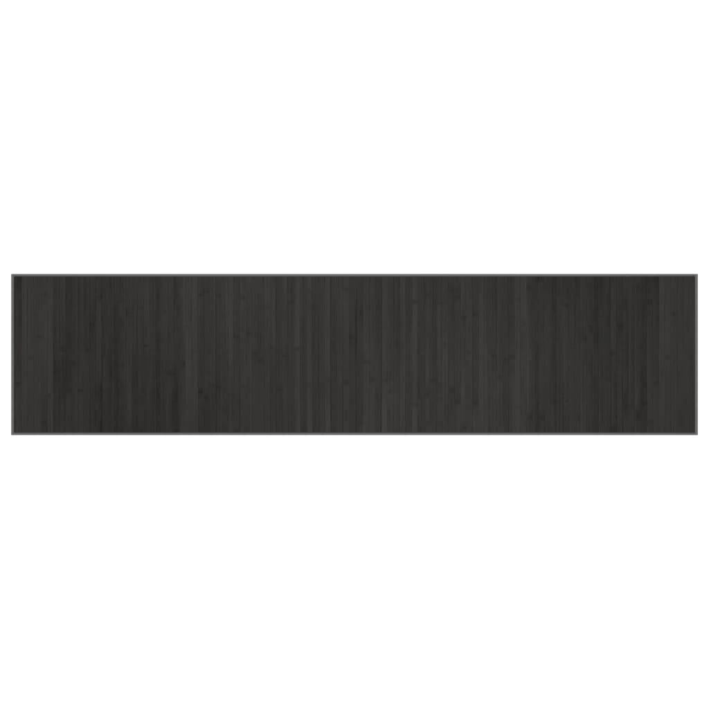vidaXL Teppich Rechteckig Grau 70x300 cm Bambus