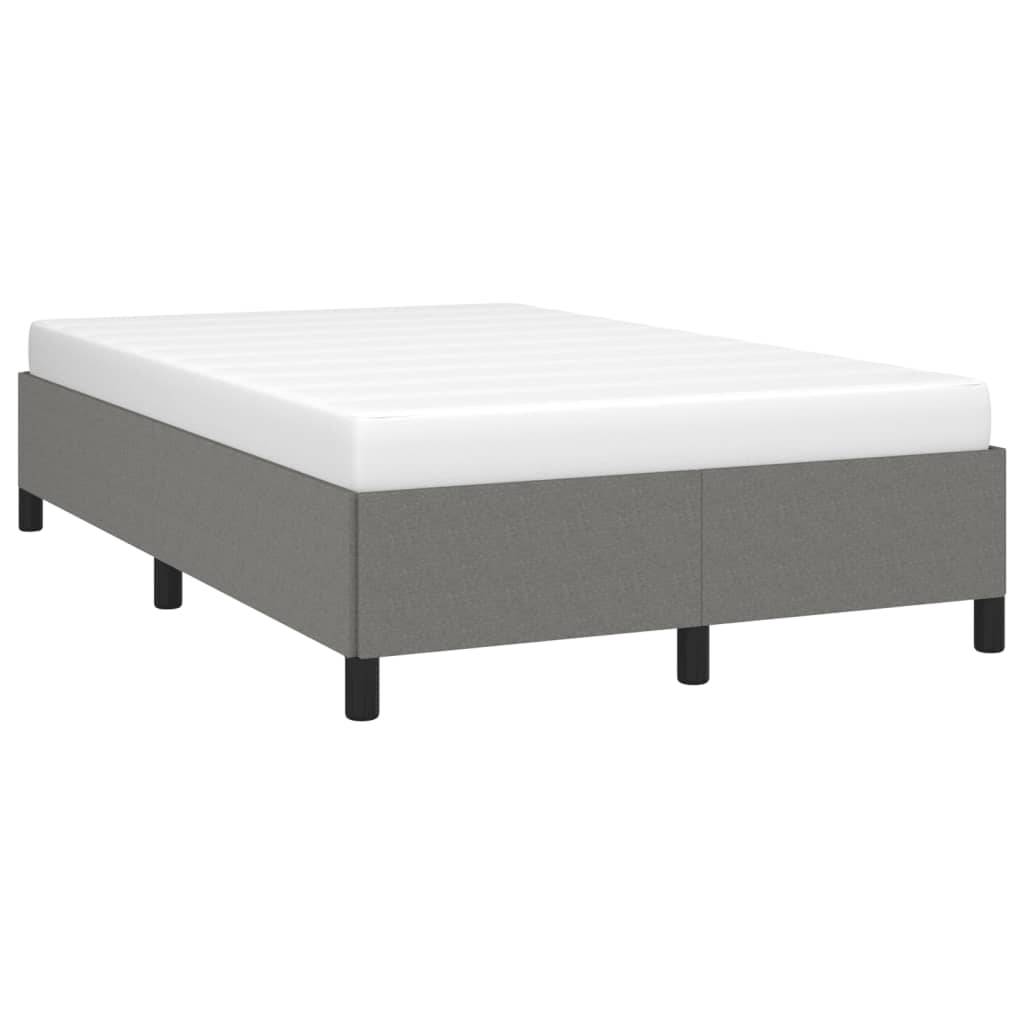 vidaXL Bettgestell ohne Matratze Dunkelgrau 120x190 cm Stoff