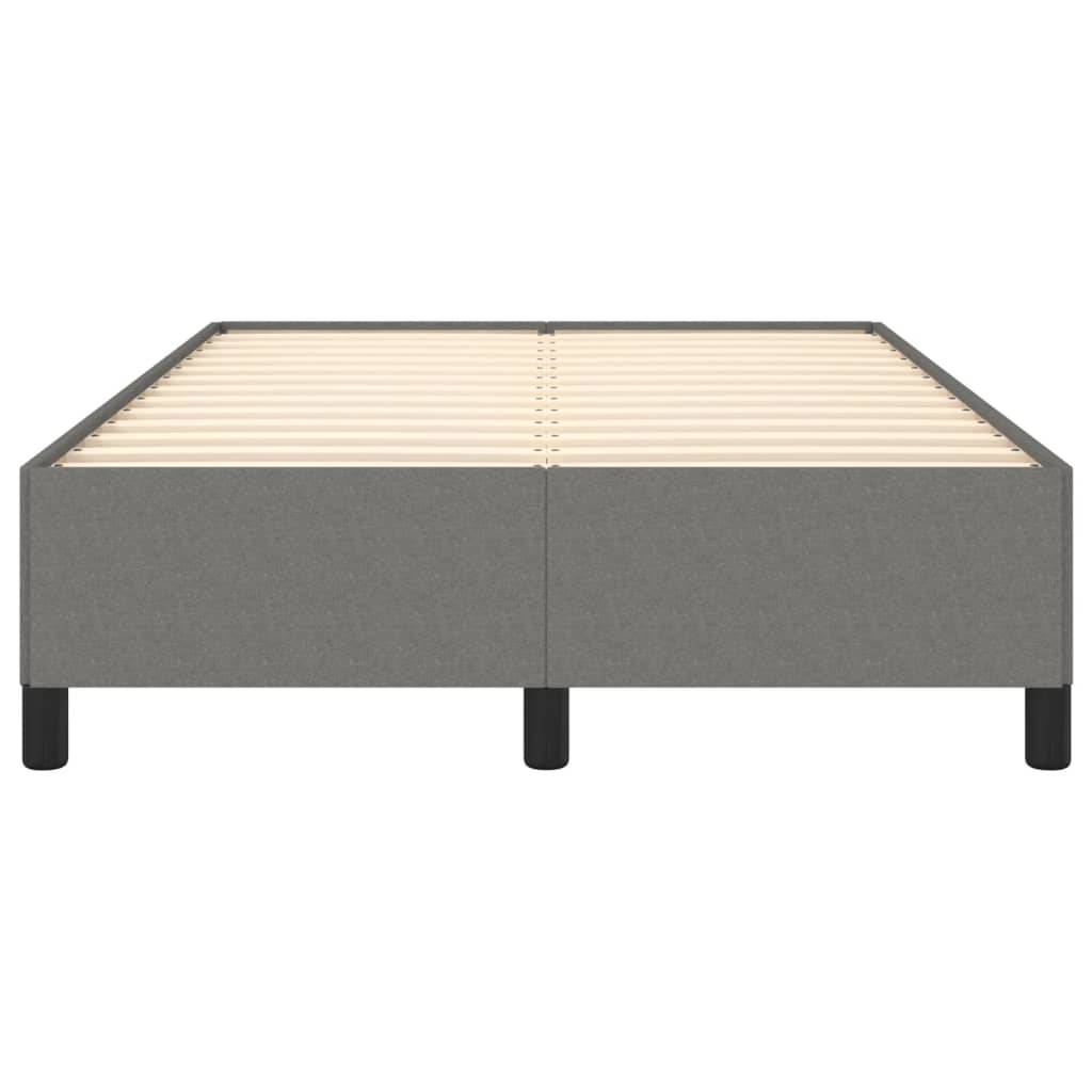vidaXL Bettgestell ohne Matratze Dunkelgrau 120x190 cm Stoff