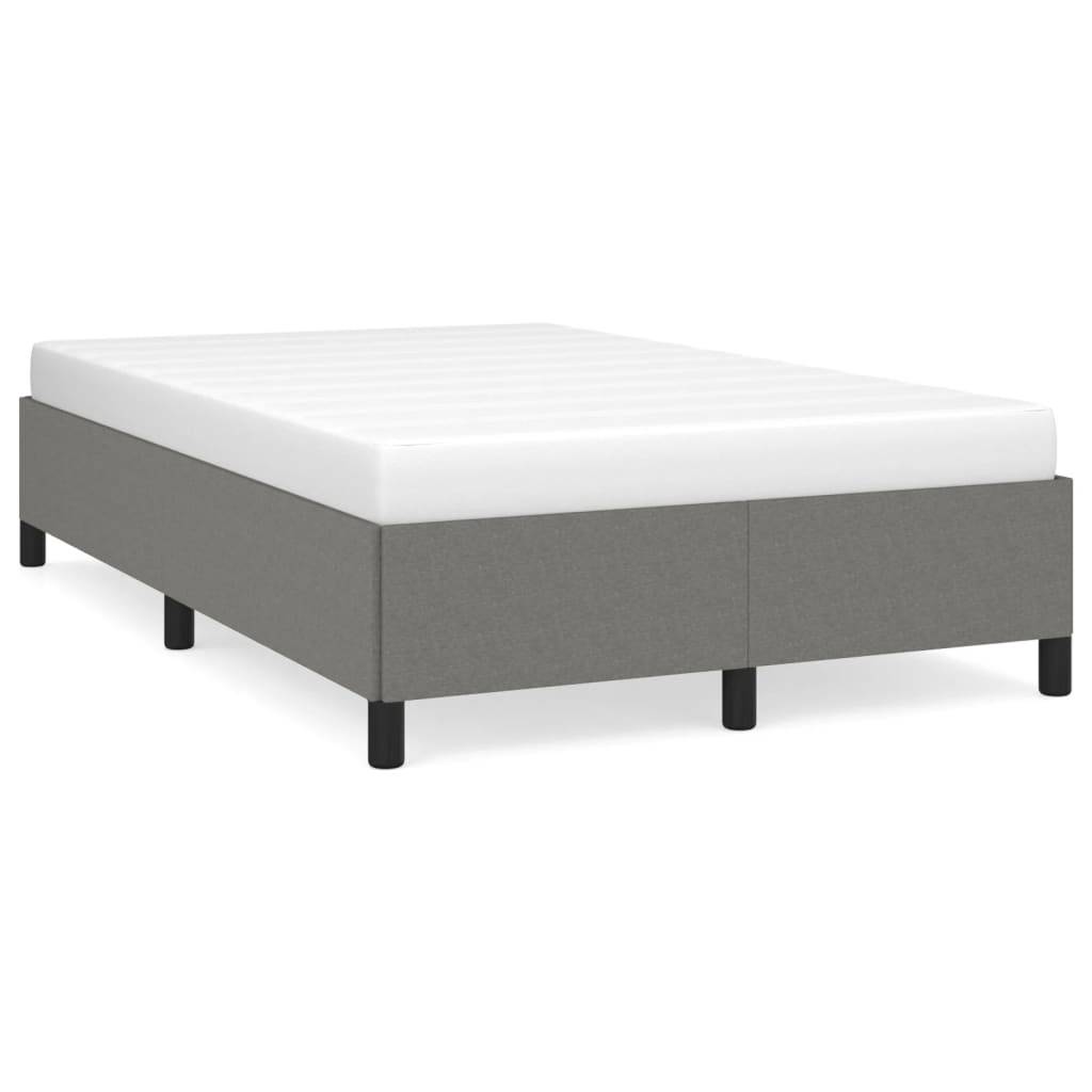vidaXL Bettgestell ohne Matratze Dunkelgrau 120x190 cm Stoff