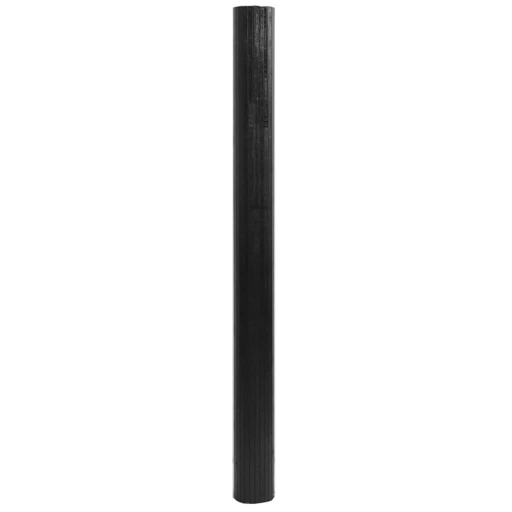 vidaXL Teppich Rechteckig Schwarz 80x200 cm Bambus