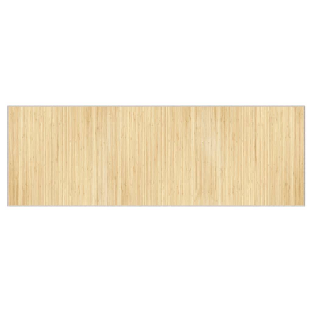 vidaXL Teppich Rechteckig Hell Natur 100x300 cm Bambus