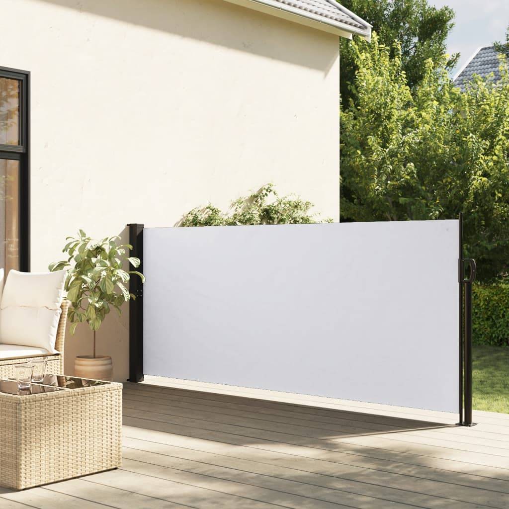 vidaXL Seitenmarkise Ausziehbar Weiß 117x300 cm