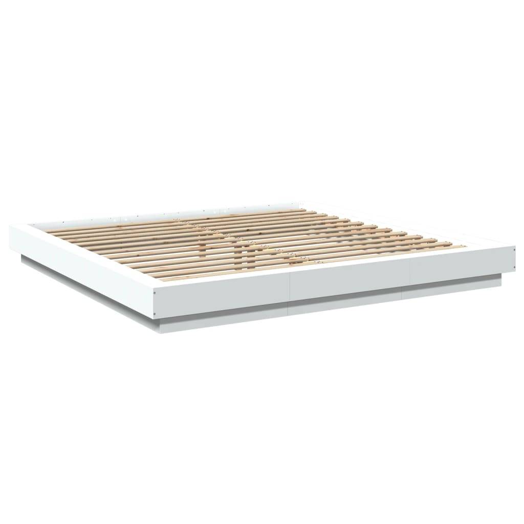 vidaXL Bettgestell Weiß 180x200 cm Holzwerkstoff