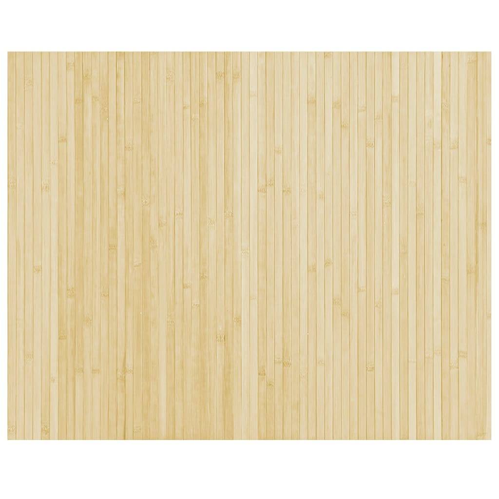 vidaXL Teppich Rechteckig Hell Natur 80x100 cm Bambus