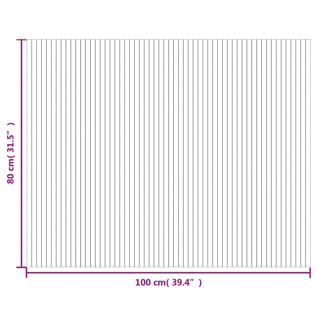 vidaXL Teppich Rechteckig Hell Natur 80x100 cm Bambus