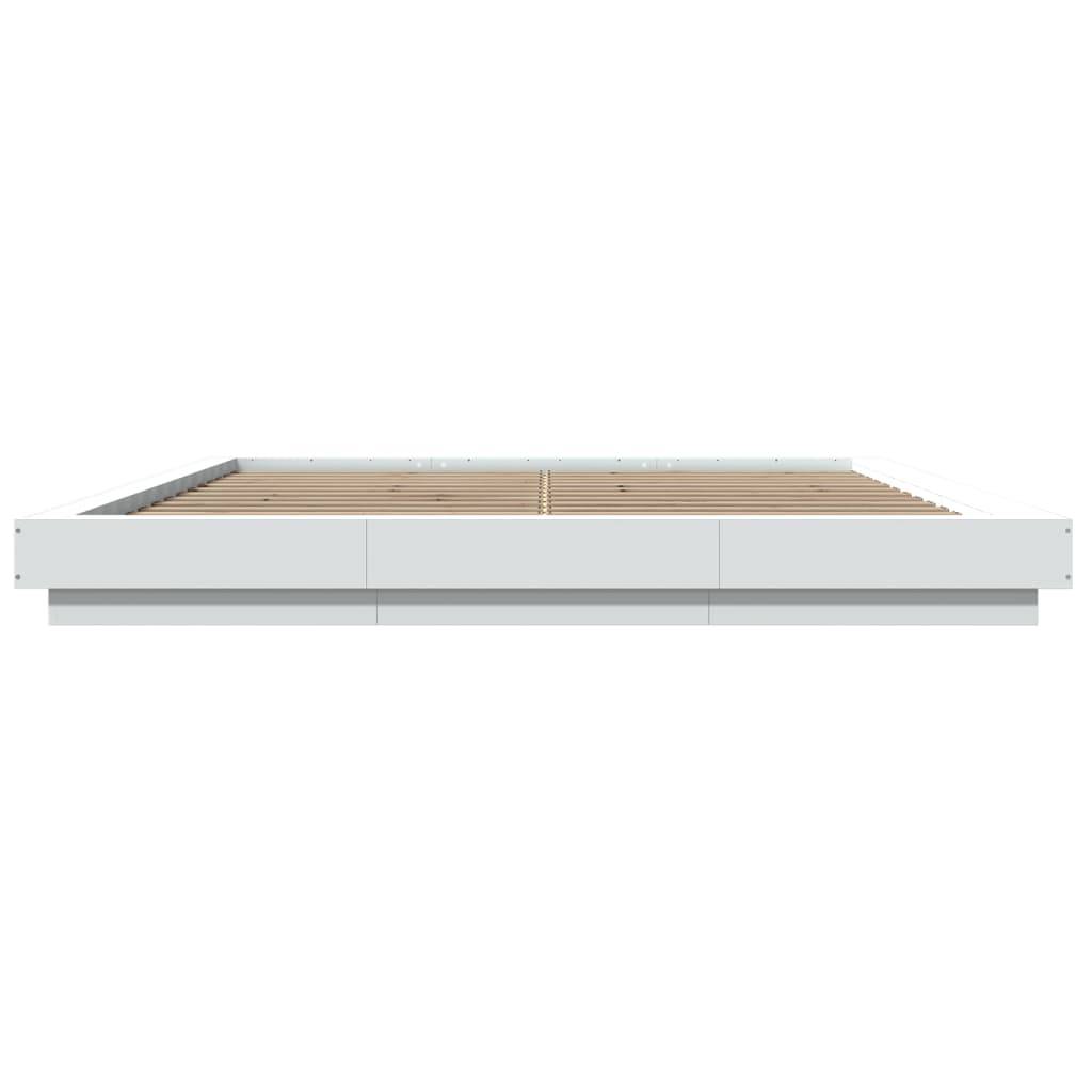 vidaXL Bettgestell Weiß 180x200 cm Holzwerkstoff