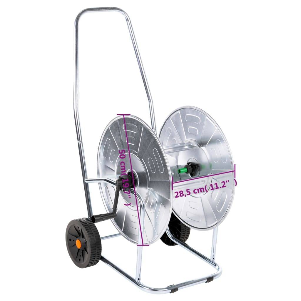 vidaXL Schlauchwagen für 80 m 3/4" Schlauch Stahl