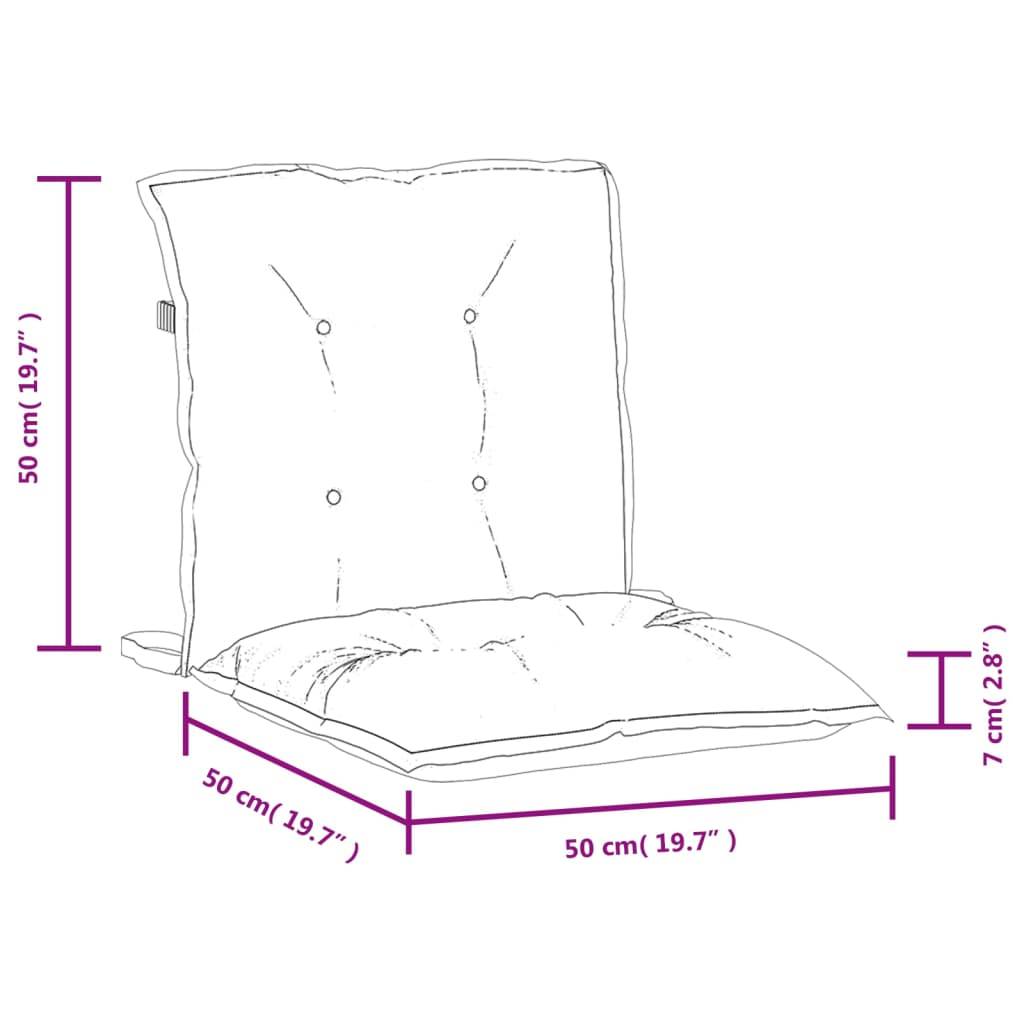 vidaXL Niedriglehner-Auflagen 6 Stk. Melange Taupe 100x50x7 cm Stoff
