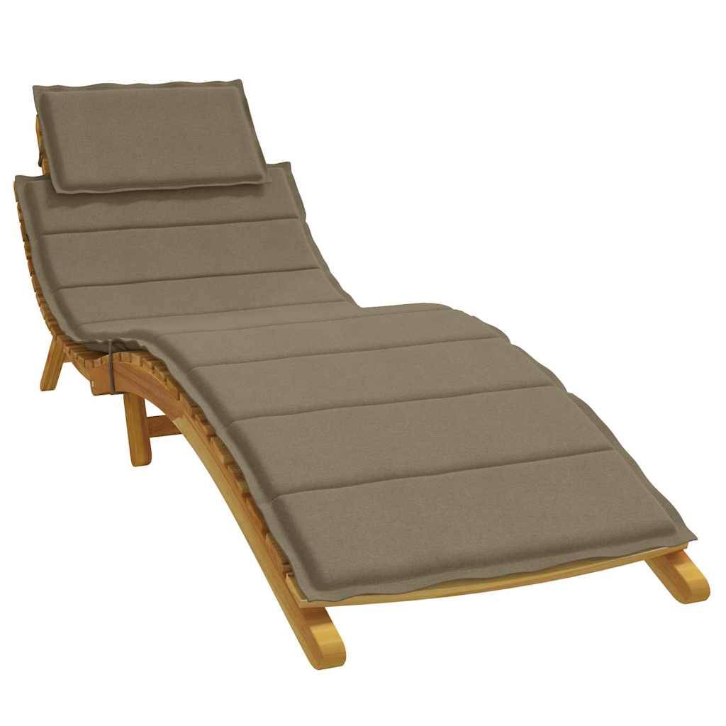 vidaXL Sonnenliegen-Auflage Melange Taupe 186x58x4 cm Stoff