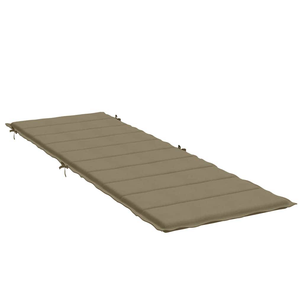 vidaXL Sonnenliegen-Auflage Melange Taupe 186x58x4 cm Stoff